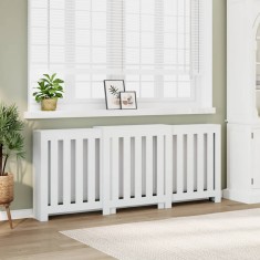 vidaXL Mască pentru calorifer, alb, 205x21,5x83,5 cm, lemn prelucrat 852762