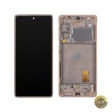 Display cu Touchscreen Samsung Galaxy S20 FE 5G G781 cu Rama Portocaliu Service Pack GH82-24215F