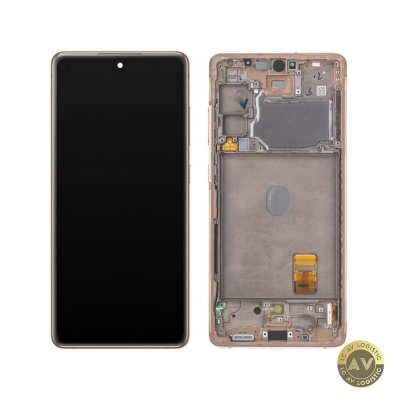 Display cu Touchscreen Samsung Galaxy S20 FE 5G G781 cu Rama Portocaliu Service Pack GH82-24215F foto
