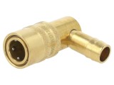 Conector rapid &icirc;n unghi de 90&deg; max.15bar alamă FPM