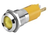 Lampă de control LED galbenă convexă 230V &Oslash;14mm EAO Seria 17