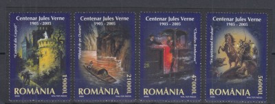 ROMANIA 2005 LP 1678 CENTENAR JULES VERNE SERIE MNH foto