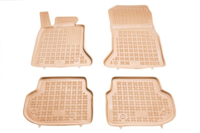 Covorase Presuri Auto Cauciuc Dedicate Bej BMW SERIA 5 F10, F11 2010-2013