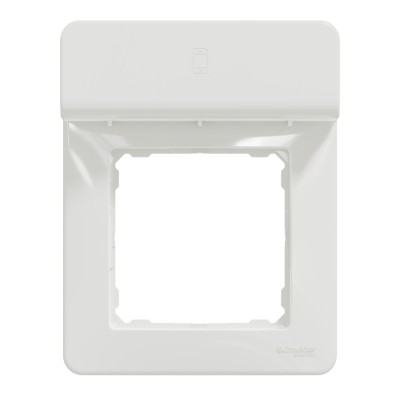 Rama Ornament 1 post cu suport telefon Schneider Sedna alb SDD311809 foto