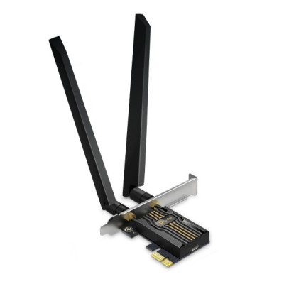 ADAPTOR RETEA TP-LINK, BE9300 Wi-Fi 7, PCIe Adapter, 9300 Mbps, WI-FI 7 si Bluetooth 5.4, antena externa x 2, &amp;quot;Archer TBE552E&amp;quot; (timbru verde 0.18 lei) foto