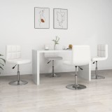 Cumpara ieftin Scaune de bucătărie, 4 buc., alb, piele ecologică