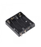 Suport baterie 4x AAA cu contacte pentru lipire, Oem