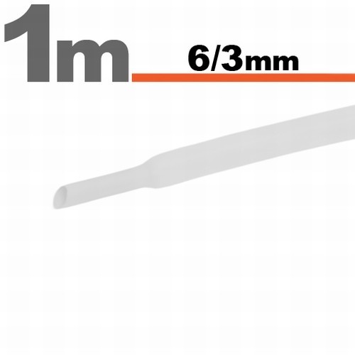 Tub termocontractibilAlb &bull; 6 / 3 mm Best CarHome