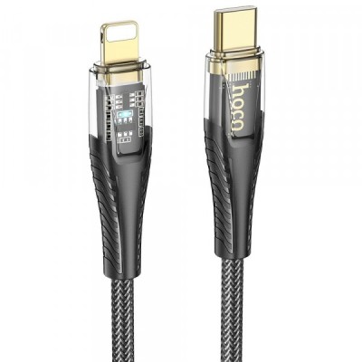 Cablu Date si Incarcare USB-C - Lightning HOCO U121, 27W, 1.2m, Negru foto