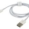 Cablu Apple Lightning USB A 1m alb textil 2,4A