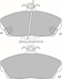 Set placute frana,frana disc LAND ROVER FREELANDER Soft Top (LN) (1998 - 2006) KRIEGER 0950006397
