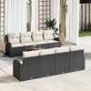 Set de canapele pentru grădină 9 pcs Negru și alb