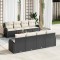 Set de canapele pentru grădină 9 pcs Negru și alb