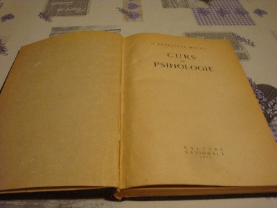 C. Radulescu Motru - Curs de psihologie - 1923 foto