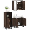VidaXL Set mobilier de baie, 3 piese, stejar maro, lemn prelucrat 3300949