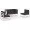 Set mobilier de gradina cu perne, 4 piese, lemn masiv de pin