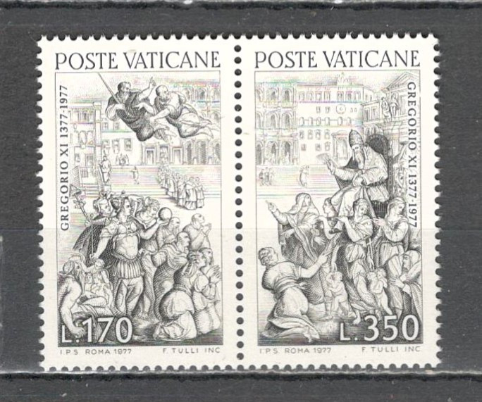 Vatican.1977 600 ani reintoarcerea Papei Gregor XI la Roma-Fresca SV.509