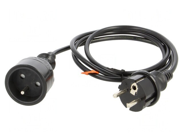 Prelungitor Alimentare 1.5m 10A Negru