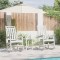 vidaXL Fotoliu de balans pentru grădină 3 pcs Alb 38 x 38 x 46cm 3335814