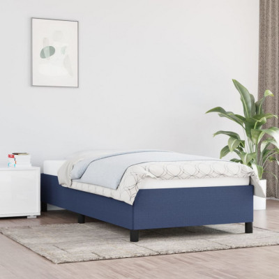 vidaXL Cadru de pat, albastru, 100 x 200 cm, material textil foto