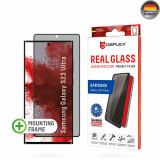 Cumpara ieftin Folie pentru Samsung Galaxy S23 Ultra, Displex Real Glass Privacy Full Cover 3D, Black