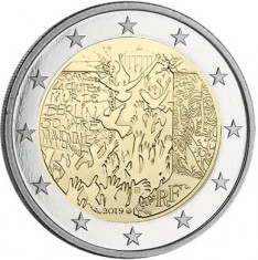 Franta moneda comemorativa 2 euro 2019 - Zidul Berlinului - UNC foto