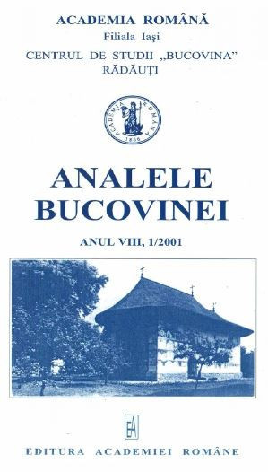 Analele Bucovinei - Anul VIII, 1/2001