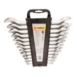 Set chei fixe duble Topex 6-32 mm din otel CrV, 12 piese