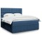 vidaXL Pat box spring cu saltea, albastru, 180x200 cm, material textil 3292155