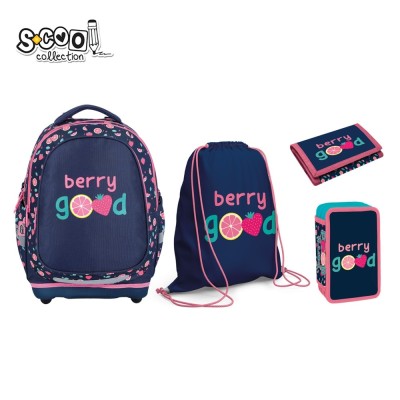 Set Micul Scolar: Ghiozdan, Penar echipat, Sac Sport, Portofel, Berry Good &amp;ndash; S-COOL foto