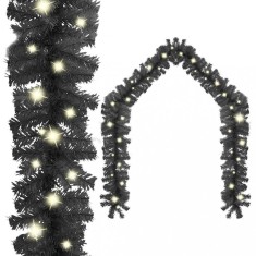 Ghirlanda de Craciun cu lumini LED, negru, 20 m foto