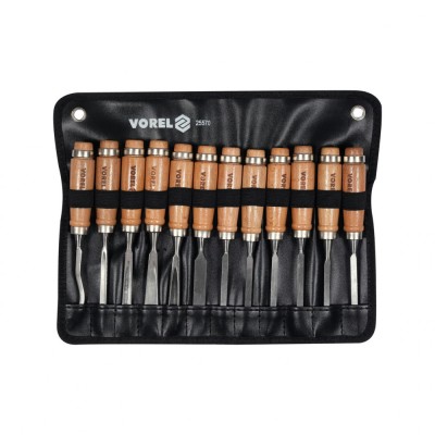 Set dalti pentru lemn, 12 buc Vorel 25570 foto