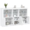 VidaXL Servantă cu lumini LED, alb, 162x37x100 cm