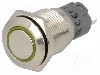 Intrerupator anti-vandalism, ON-(ON), &Oslash;16mm, ONPOW - LAS2-GQF-11E/Y24V/S-P