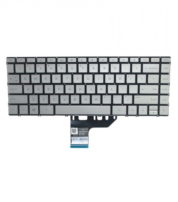 Tastatura compatibila Laptop 2-in-1, HP, Spectre X360 15-BL, TPN-Q179, iluminata, argintie, layout US