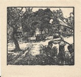 A3356N Gravură de &icirc;nceput de secol al XX-lea, artist rom&acirc;n