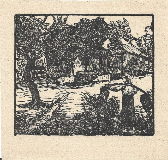 A3356N Gravură de &icirc;nceput de secol al XX-lea, artist rom&acirc;n