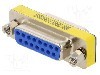 Adaptor din ambele par&amp;#355;i, D-Sub 15pin mama, CONNFLY - DS1082-02-15F8LNCC