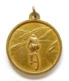 x554 MEDALIE SPORTIVA INTERBELICA CICLISM BRONZ 25mm 5,5g STARE EXCELENTA