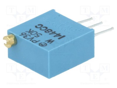 Poten&amp;Aring;&amp;pound;iometru vertical 50k&amp;Icirc;&amp;copy; 500mW BOURNS THT &amp;Acirc;&amp;plusmn;10% 3296 foto
