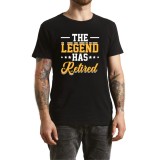 Tricou barbati pentru pensionare The Legend Happy Retirement, negru, marimea XL