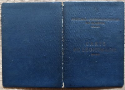 Carte de legitimatie Sindicatul Cinematografistilor din Romania 1943 foto