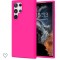 Husa silicon protectie camera cu microfibra Samsung Galaxy S22 Ultra Roz Neon
