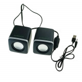 Boxe 2.0 stereo iluminate, USB, 6W, Esperanza Ambient, control volum, negre