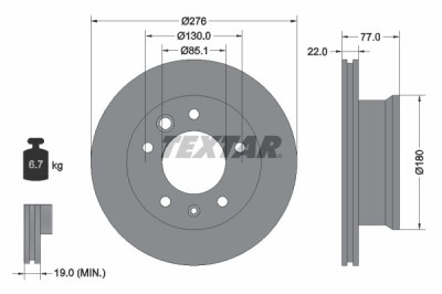 TEXTAR 92131503 PRO Disc frana foto