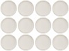 Set farfurii 12 piese, ceramice pentru fructe, Bej Nordic Style, diametru 19 cm