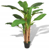 Bananier artificial cu ghiveci, 175 cm, verde GartenMobel Dekor, vidaXL
