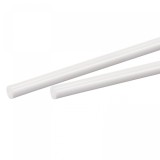 Set de 2 tije rotunde solide pentru proiecte arhitecturale Sourcing Maps, ABS, alb, 50 x 0,6 cm