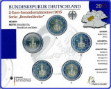GERMANIA 2015 - 5 x 2 euro com. Sf Paul Frankfurt am Main -A,D,F,G,J -blister/BU, Europa