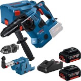 Bosch GBH 18V-28 CF - Rotopercutor SDS-Plus 3.3 J mandrina interschimbabila valiza speciala accesorii + Set 2 acumulatori si incarcator Li-Ion 18 V 5